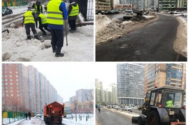 Еще почти 1 000 кубометров снега и наледи вывези из Кудрово 