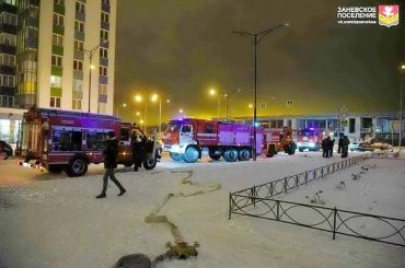 На пожаре в Кудрово эвакуированы 11 человек